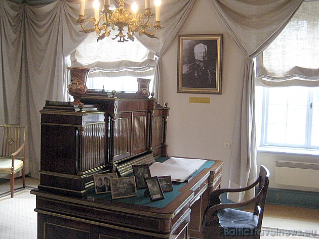 The desk is made in Russia at the end of 18th century, whereas this was an office of the general Carl Magnus von der Pahlen (1779-1863) in 19th century