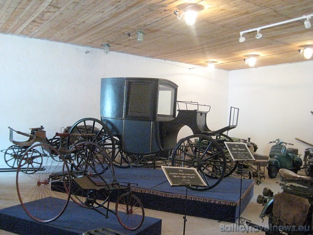 An exhibition hall of old transportation now is created in the premises of manor’s household building