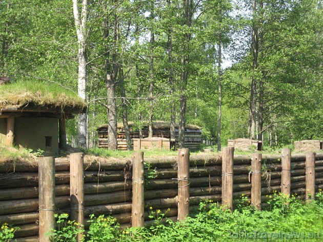 A wooden shelter was placed behind the first defence line