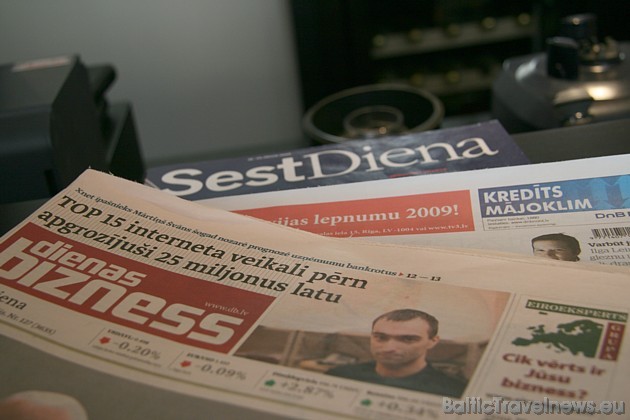 Restorāna viesu rīcībā ir Latvijas lielāko laikrakstu izdevēju avīzes 35390