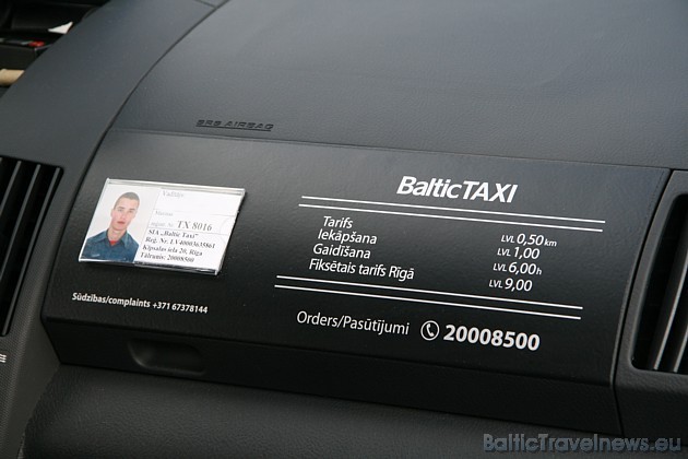 BalticTaxi brauciena tarifi un arī sūdzību telefons 36523