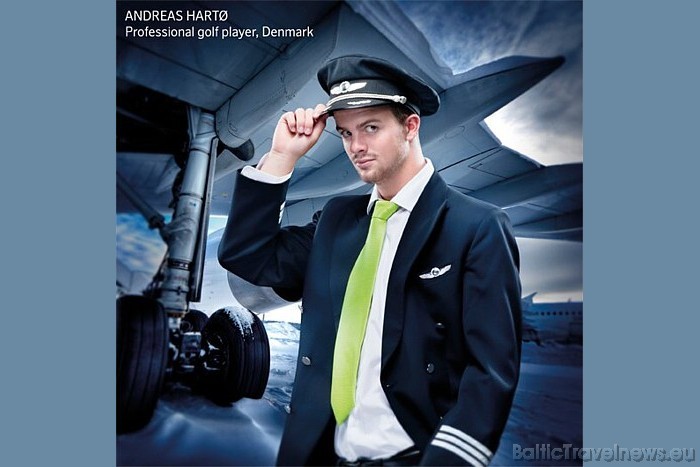 Kalendārā apskatāmas 12 slavenības no valstīm, kurp lido airBaltic
Attēlā marts - Andreas Harto, golfa spēlētājs no Dānijas
Foto: airBaltic 52636