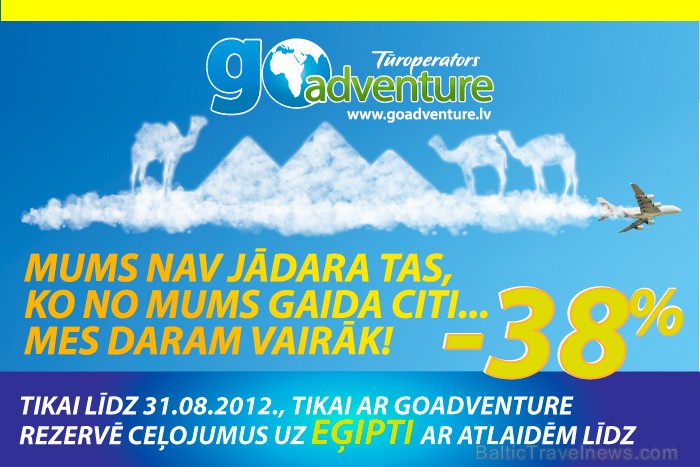 Atpūties Ēģiptē tikai ar Go Adventure! www.goadventure.lv 80052