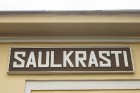 Saulkrastu stacija tika uzbūvēta 1934. gada 1. jūnijā, pēc tam, kad Rīgas—Rūjienas dzelzceļa līnija sasniedza Saulkrastus 1