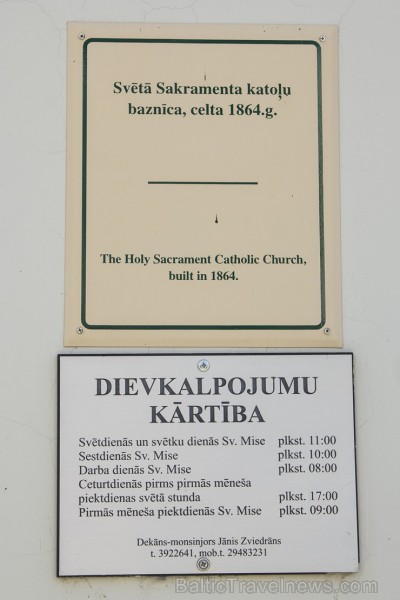 The Bauska Catholic Church was built in 1864. The interior was designed in the second half of the 19th century. 
