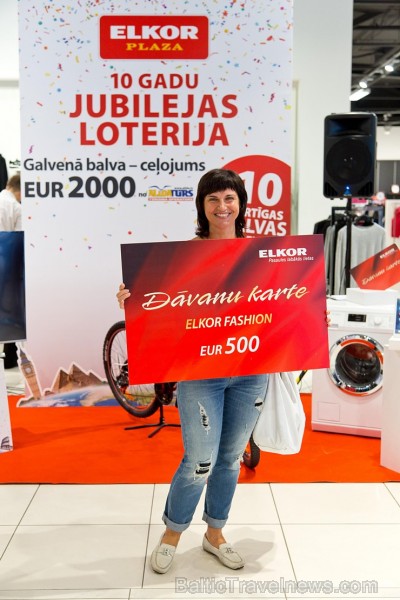 Akcijas «ELKOR PLAZA 10 gadi» uzvarētāja iegūst galveno balvu, kura ir ceļojums no tūroperatora Alida Tours 2.000 eiro vērtībā 180929