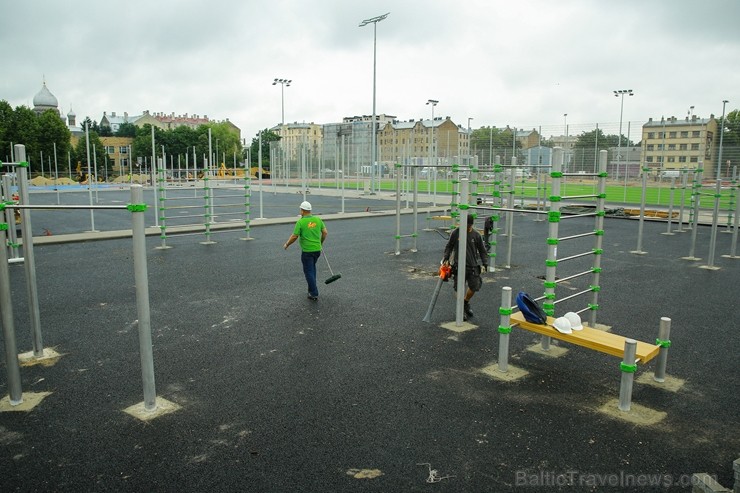 Rīgā aktīvi norisinās darbi, lai 16.septembrī atklātu Centra sporta kvartālu 202250
