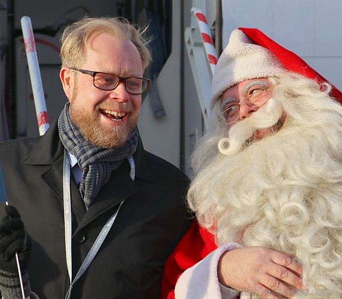 Ar somu lidsabiedsabiedrības «Finnair» lidmašīnu 5.12.2017 Rīgā ielido Ziemassvētku vecītis no Lapzemes 212291