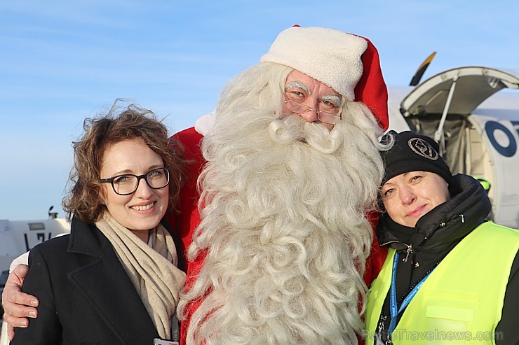 Ar somu lidsabiedsabiedrības «Finnair» lidmašīnu 5.12.2017 Rīgā ielido Ziemassvētku vecītis no Lapzemes 212302