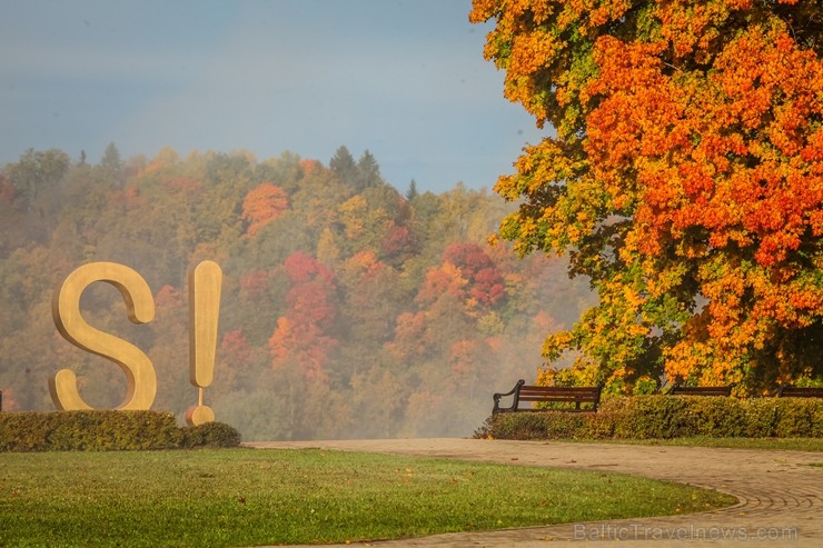 Latvijas un ārvalstu iedzīvotāju ķert zelta lapu mirkļus, atspoguļojot brīnišķīgi krāšņo rudeni. Foto no Siguldas novada pašvaldības vizuālo materiālu 235229