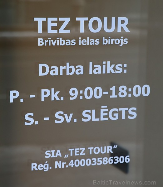 Tūroperators «Tez Tour» 31.01.2019 atver jaunu ceļojumu biroju Brīvības ielā 40 244504