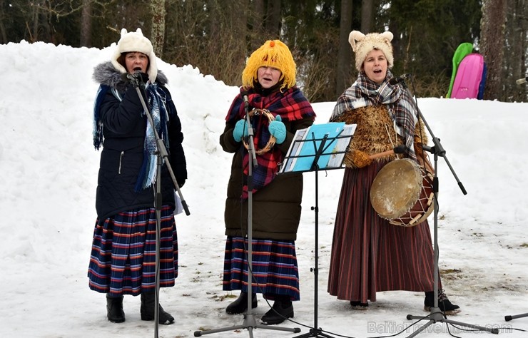 Kopā ar folkloristiem un latvisko tradīciju zinātājiem Alūksnē svinēja Meteņdienu, ejot rotaļās, lieloties, ēdot cūkas šņukuru, vizinoties no kalna un 245964
